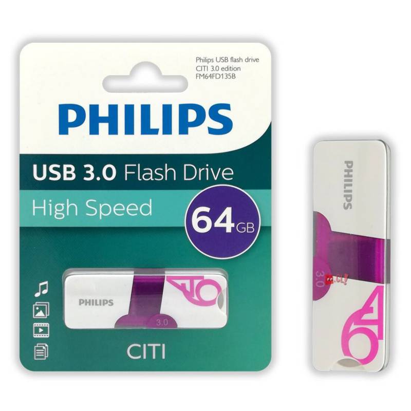 PHILIPS - Pendrive 64gb Philips Citi 3.0 - Puntostore