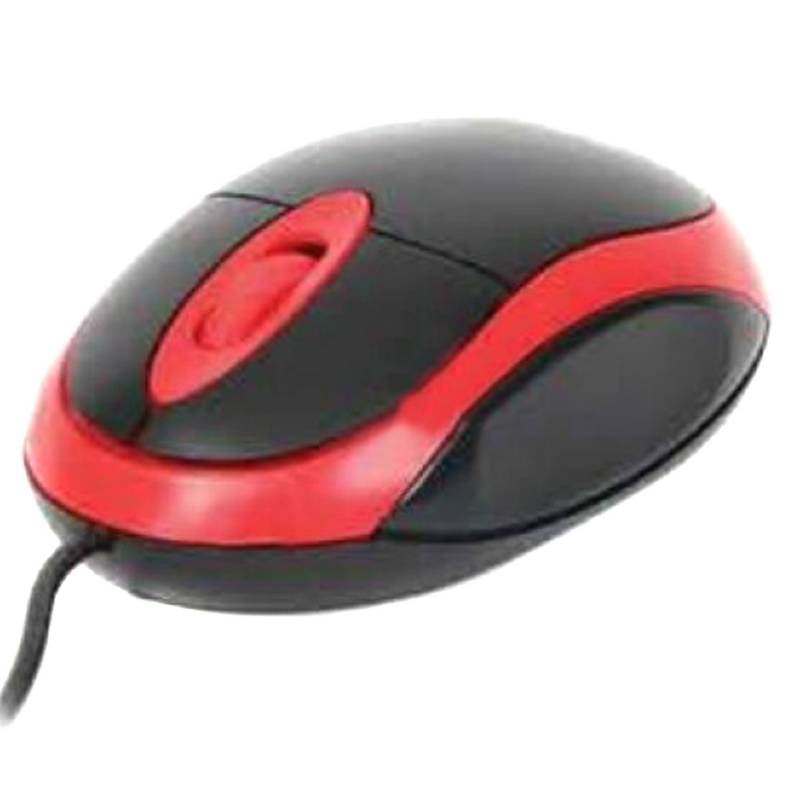 DBLUE - Mouse Óptico Con Conexión Usb Color Rojo - Puntostore