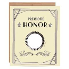REGALOS CLICKER - Tarjeta Díptica Scratch Premio De Honor
