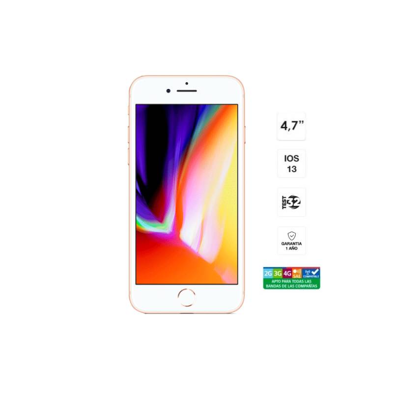 APPLE - iPhone 8 64 GB Dorado - Apple - Reacondicionado - Seminuevo