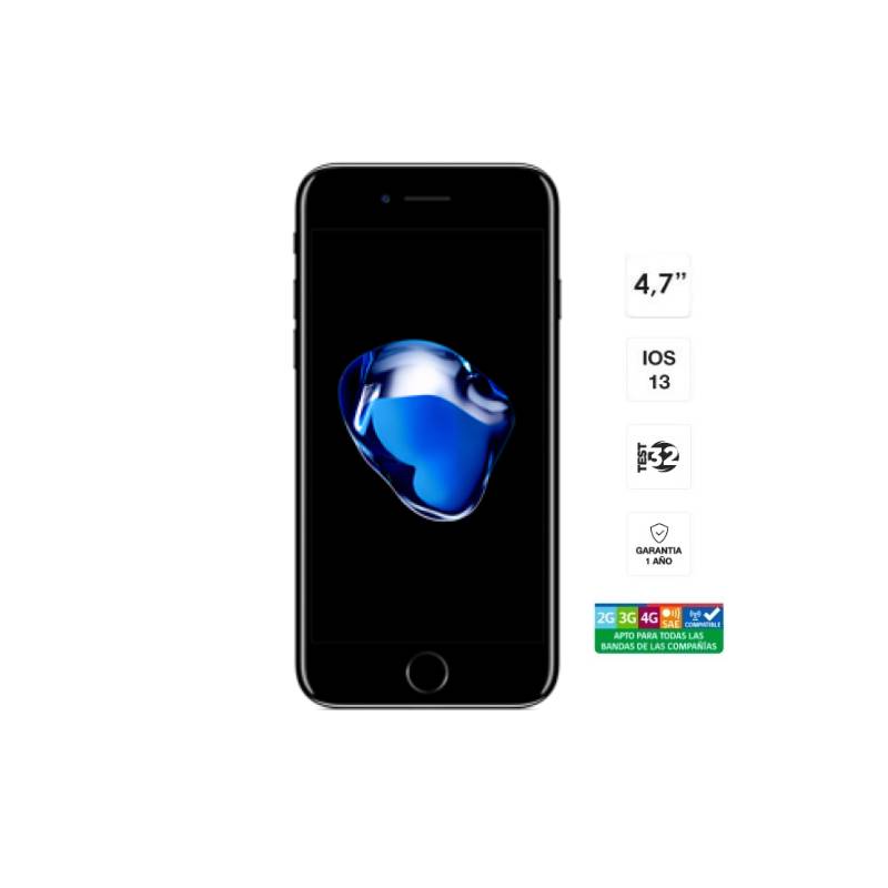 APPLE - iPhone 7 128 GB Jet Black- Apple - Reacondicionado-Seminuevo
