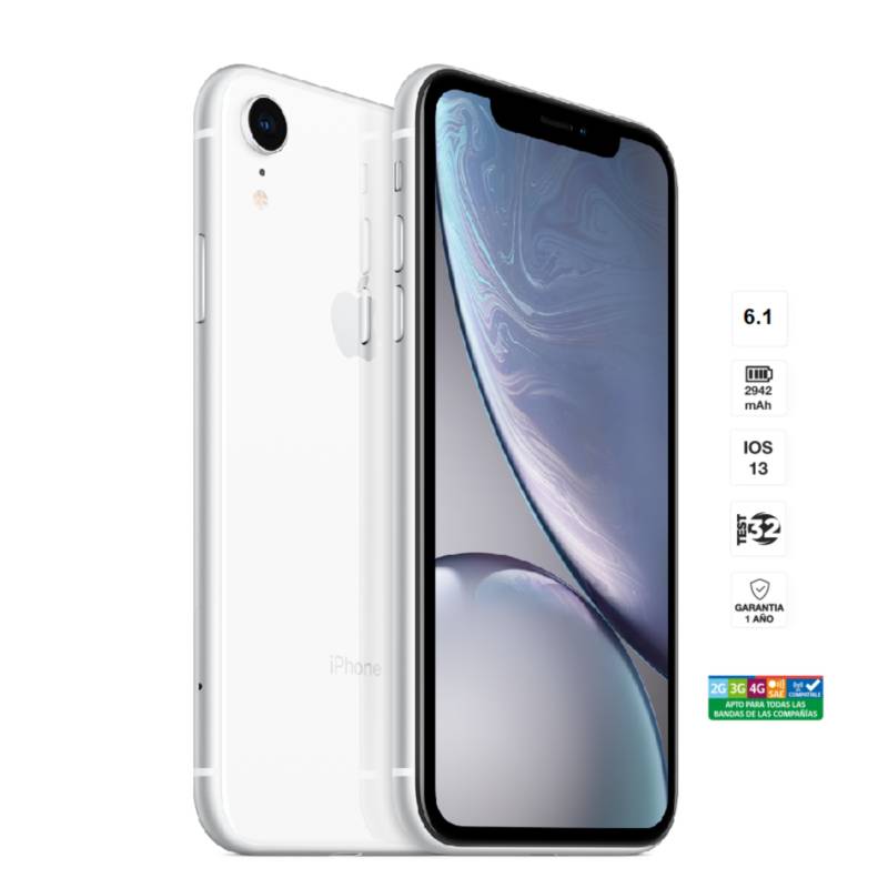 APPLE - iPhone XR 128 GB Blanco - Reacondicionado-Seminuevo - Apple