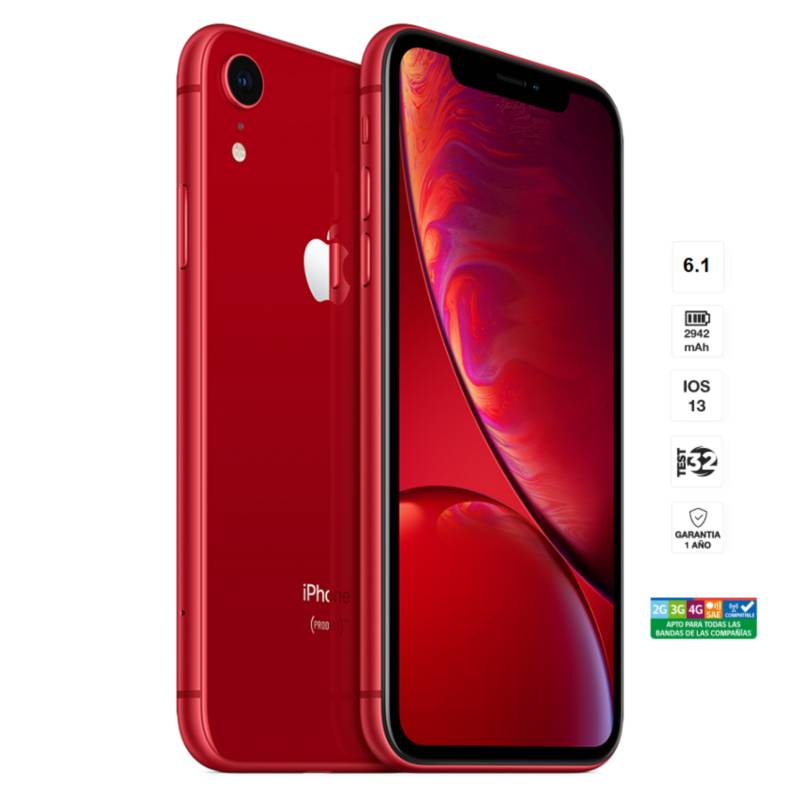 APPLE - iPhone XR 128GB Rojo - Apple- Reacondicionado-Seminuevo