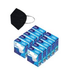 DEYSA CARE - Mascarillas KN95 de 5 Capas, 10 un c/u, 10 cajas (100 un) Color Negro.