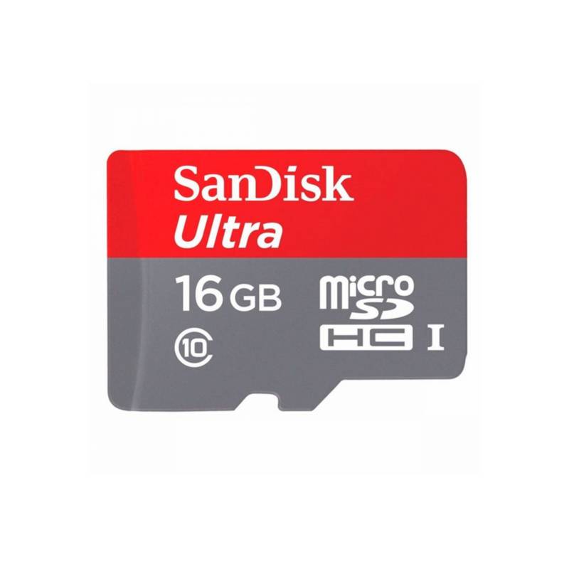 SANDISK - Tarjeta de Memoria Sandisk MicroSD 16GB Clase 10 80Mbps