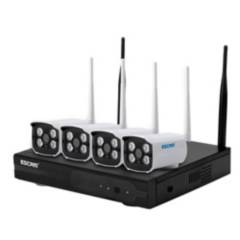 ESCAM - Kit Nvr Cámaras De Seguridad Wifi Escam Wnk403 3MP