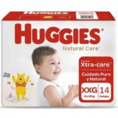 HUGGIES - Huggies Pañales Natural Care Xtra Care Xxg 14 unidades