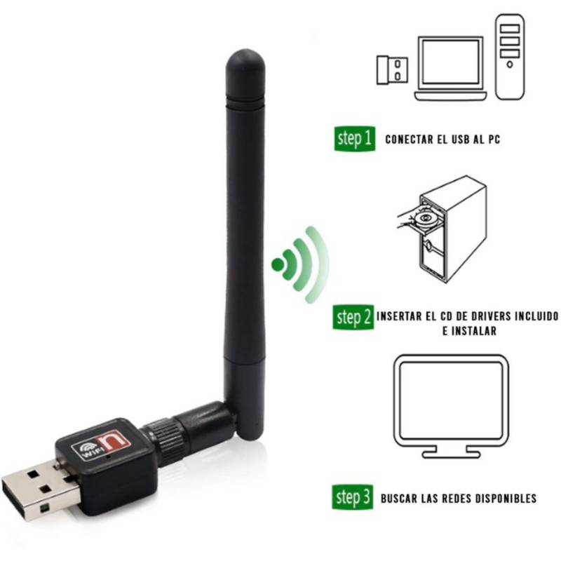 GENERICO - Mini adaptador Wifi Lan USB Q-A220B 900 mbps 5 Ghz