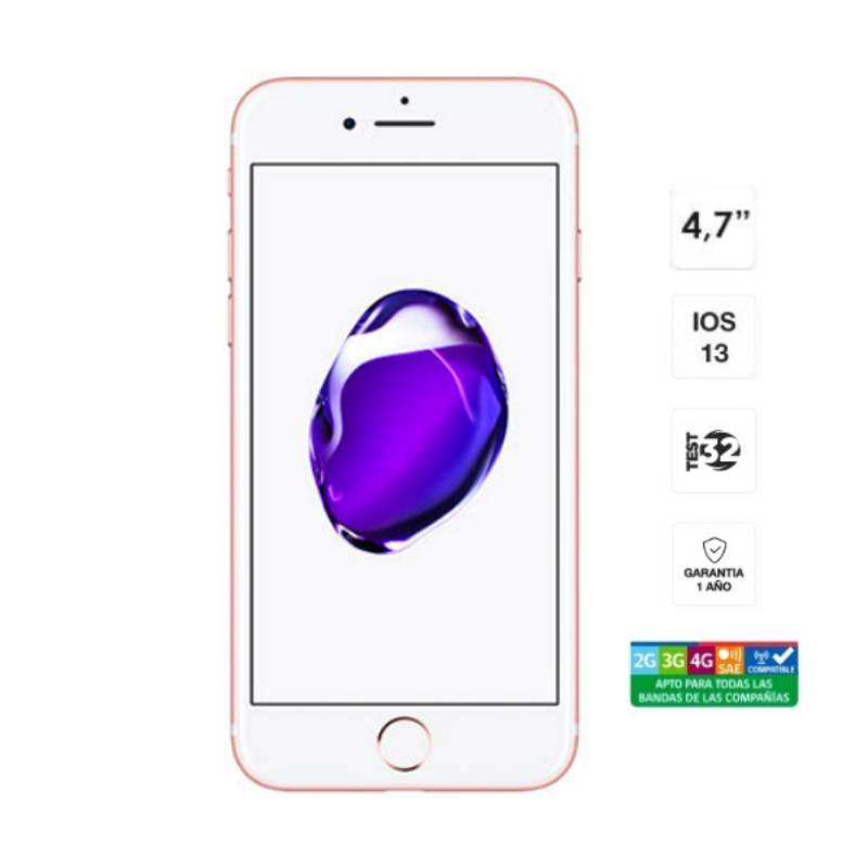 APPLE - iPhone 7 128 GB Oro Rosa - Apple - Reacondicionado-Seminuevo