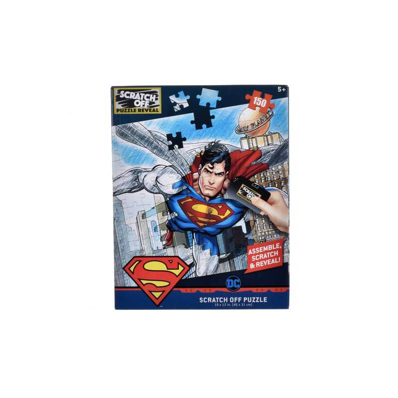 DC COMICS - SUPERMAN - PUZZLE - RASPA 2 EN 1 - 150 PIEZAS - DC