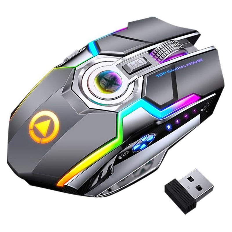 Mouse Inalámbrico Recargable Con RGB — Game Stop