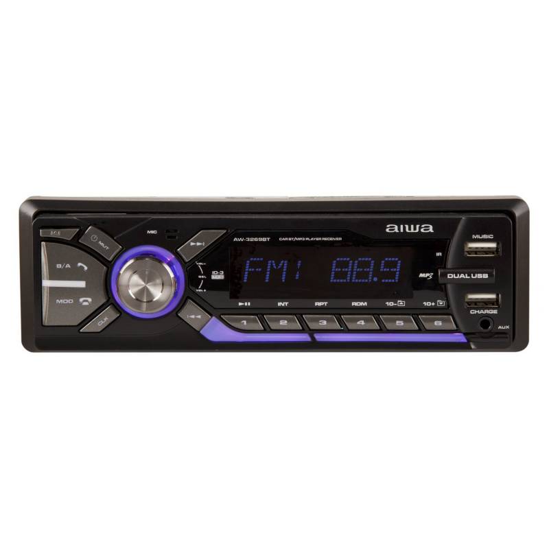 AIWA Radio Auto 1 Din Bluetooth Mp3 Usb Aw-3269Bt