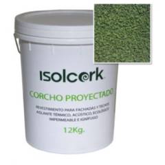 ISOLCORK - Revestimiento corcho proyectado 12 kg verde