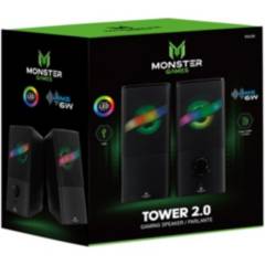 MONSTER - Parlante Monster Gamer Tower 2.0 6W Retroiluminado USB 2.0