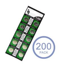 TECNOCENTER - Pack 200 Pilas Ag10 Lr1130 Alkaline Battery