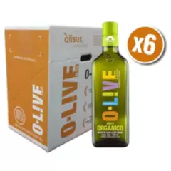 OLIVE - Aceite de Oliva 100% Orgánico 750ml Caja 6 Unidades