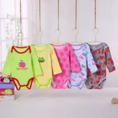 SUPER BABY - Body Manga Larga bebes Set 5 Piezas De Algodon Niña