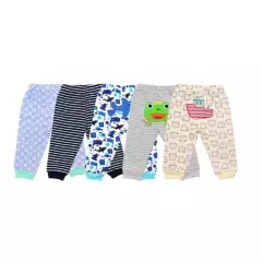 SUPER BABY - Pantalones para bebés Calzas Niño Set De 5 Unidades Bebe Algodon