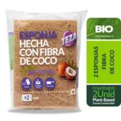 TEZA - Esponja Teza Fibra de Coco 100 Biodegradable x2
