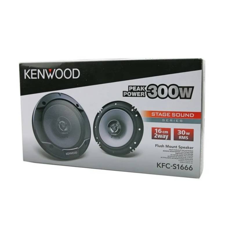 KENWOOD - Parlantes Kenwood 16 Cm 300watts Para Auto Kfc-1666s