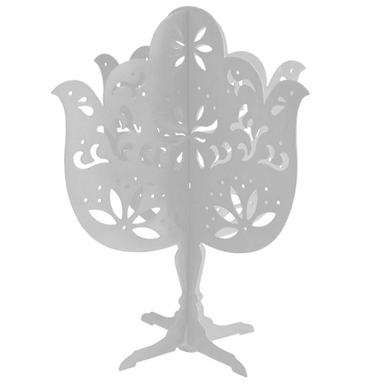 SOHOGAR - Porta joyas árbol metal  blanco