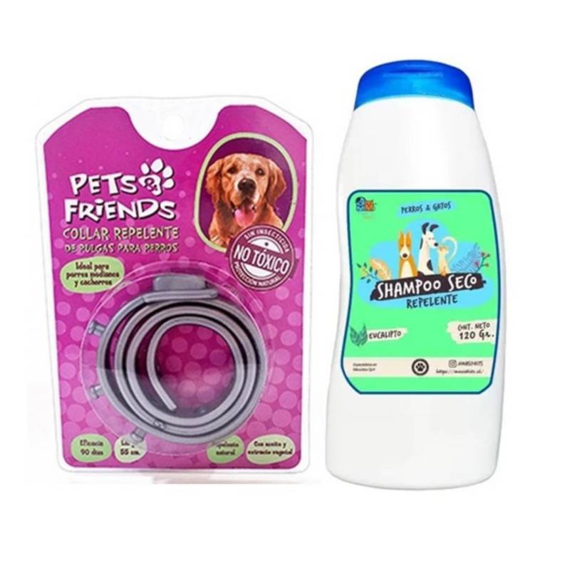 MASCOKITS - Mini Kit Para Perro Collar Antipulgas Shampoo Repelente