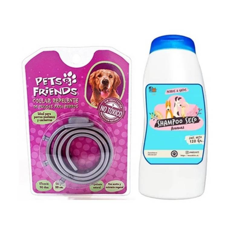 MASCOKITS - Mini Kit Para Perro Collar Antipulgas Shampoo Coco Vainilla