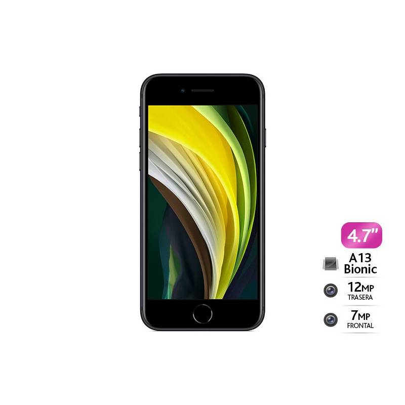 APPLE - iPhone SE 2020 64GB 3GB RAM Negro Re acondicionado
