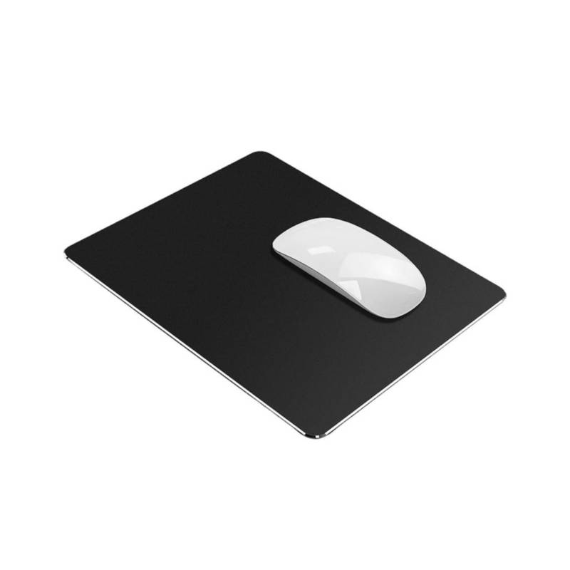 GENERICO - Mousepad Rectangular De Aluminio Con Borde Cromado