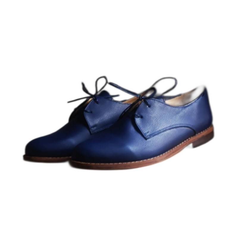 LOBAS Zapato Mujer Cuero taco Cipres Azul | falabella.com
