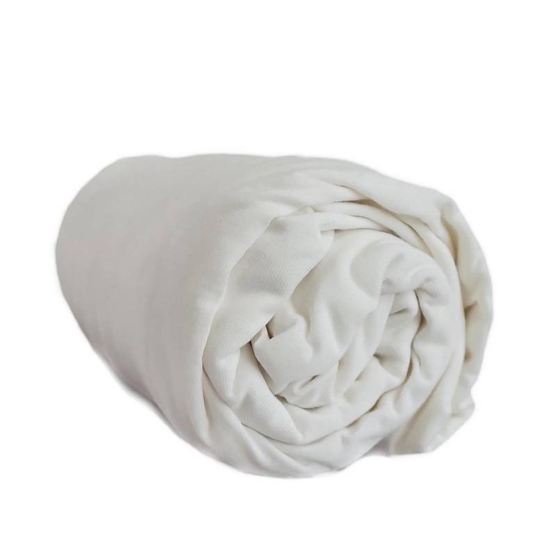FARFALLINA - Sábana bajera elasticada cuna madera color Blanco crema