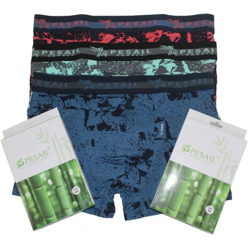 GENERICO 12 Boxer Con Fibra de Bambu Para Hombre Dise o Manchas