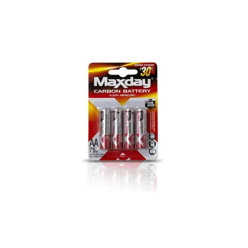 GENERICO Pack De 4 Pilas Baterías Maxday Doble AA 