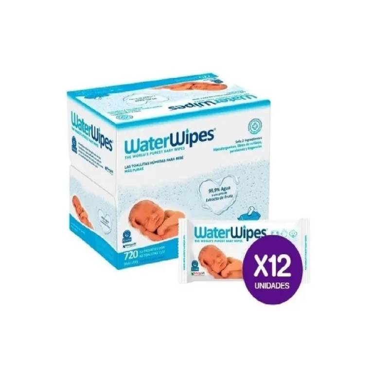 Caja de 12 unidades Baby Water Wipes toallitas de bebé – 120 unidades –  Ecleanchile