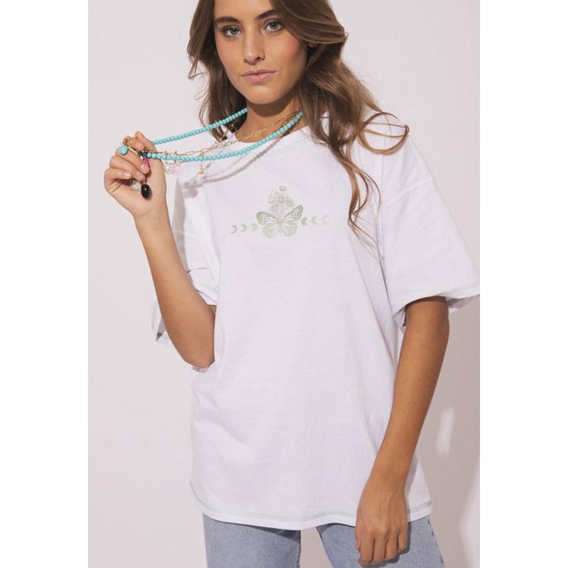 EFESIS Polera de Mujer Polera nebay oversize estampada EFESIS