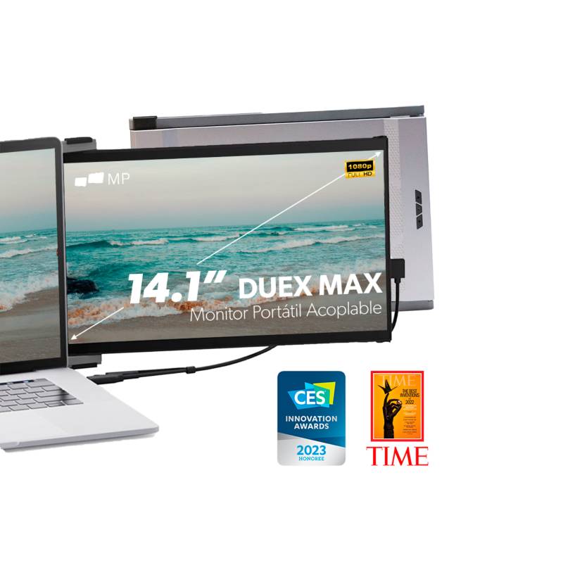 MOBILE PIXELS Monitor Portátil y Acoplable, DUEX MAX, 14.1, Gris
