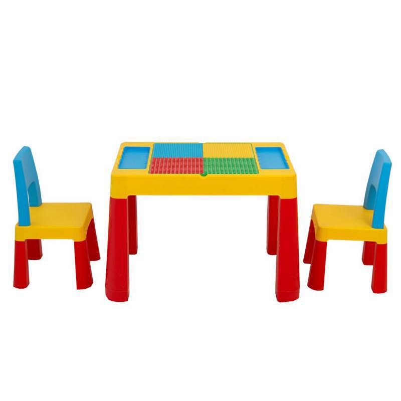 Mesa para bloques legos 2 en 1 con sillas para niños | falabella.com