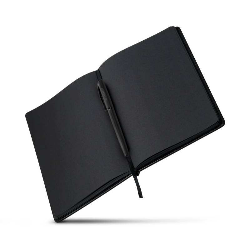 Cuaderno hojas negras