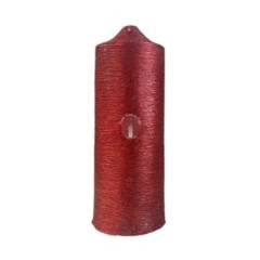 GENERICO - Cirio o Velon Texturizado Color Rojo, 15 cm de alto por 4, 5 diametro