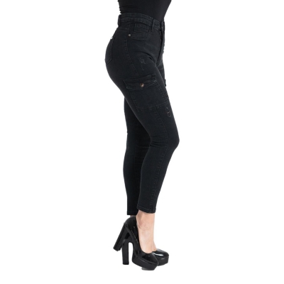 Pantalon Cargo Mujer Negro