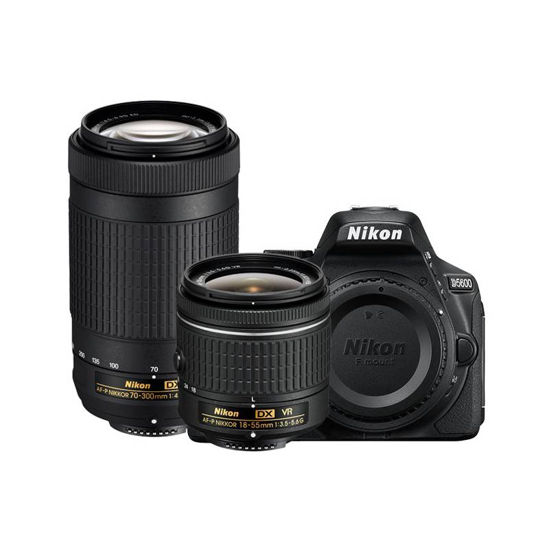 NIKON - Cámara Réflex Nikon D5600 CLentes 18-55mm  70-300mm