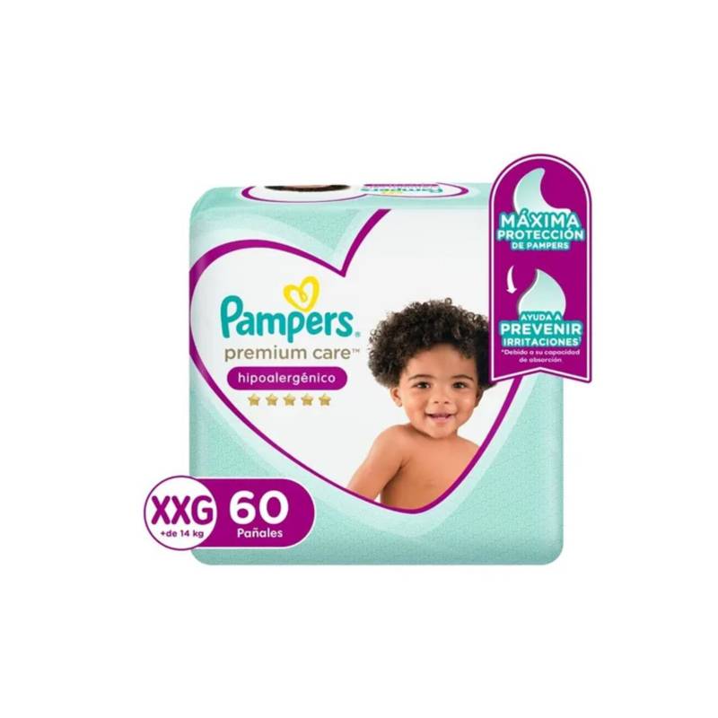 Pampers Pañales Pampers Premium Care Talla Xxg 60 Unidades