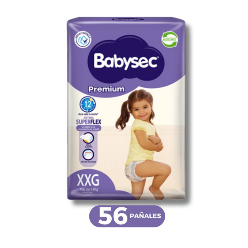 BABYSEC - Pañal Babysec Premium XXG-56 pañales