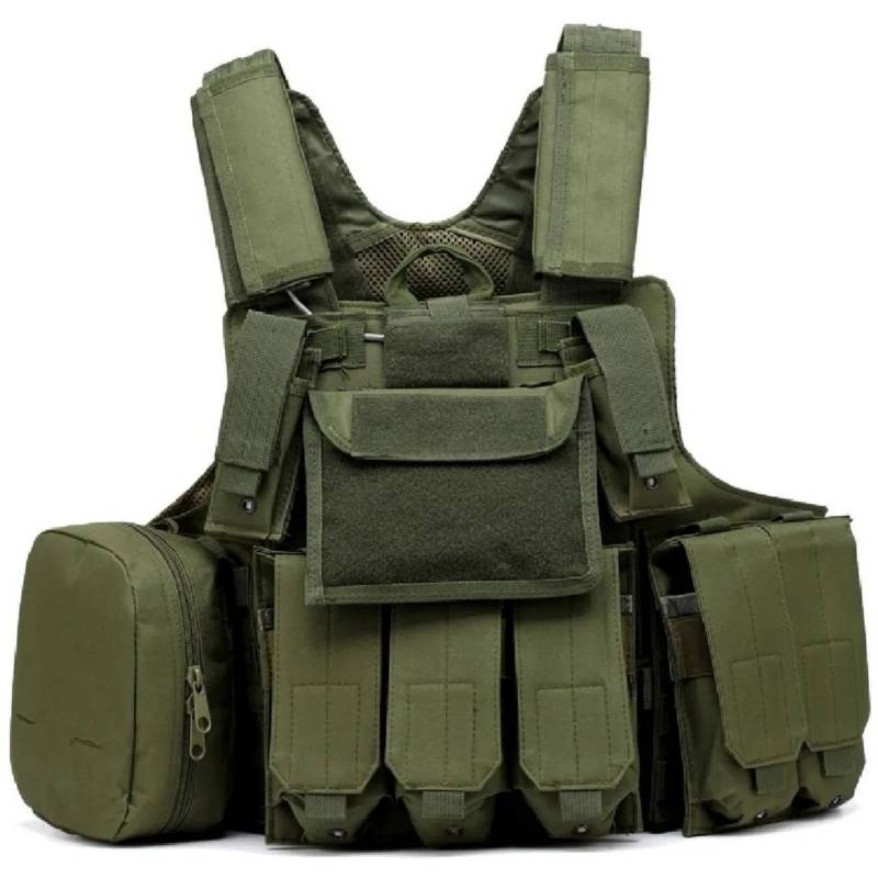 CHALECO TACTICO MILITAR AIRSOFT CIRAS VERDE