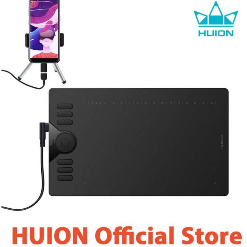 HUION - HUION Tableta Gráfica HS610, con Touch Ring y 28 Teclas Express