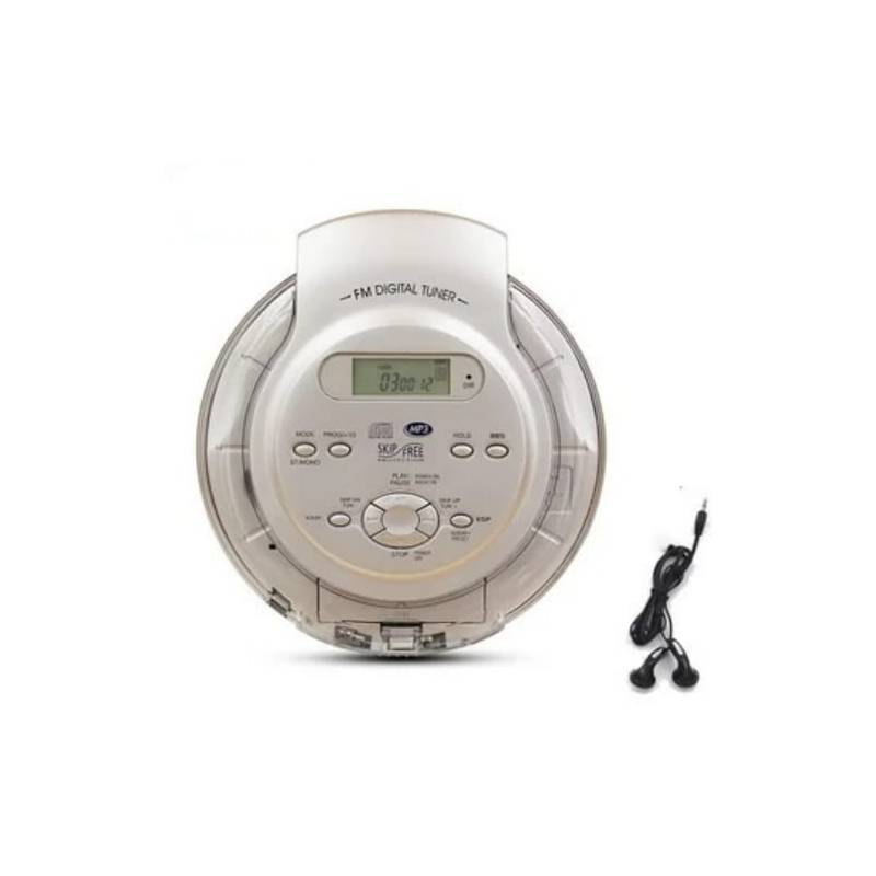 GENERICO Reproductor de CD Audiophase Recargable MP3 Portátil Walkman