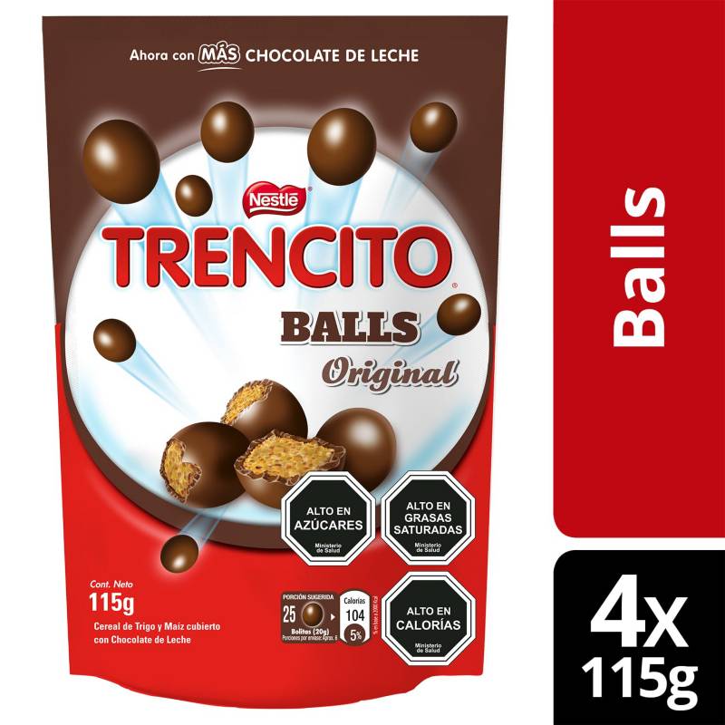 TRENCITO - Chocolate de Leche TRENCITO® Balls 115g X4 Bolsas