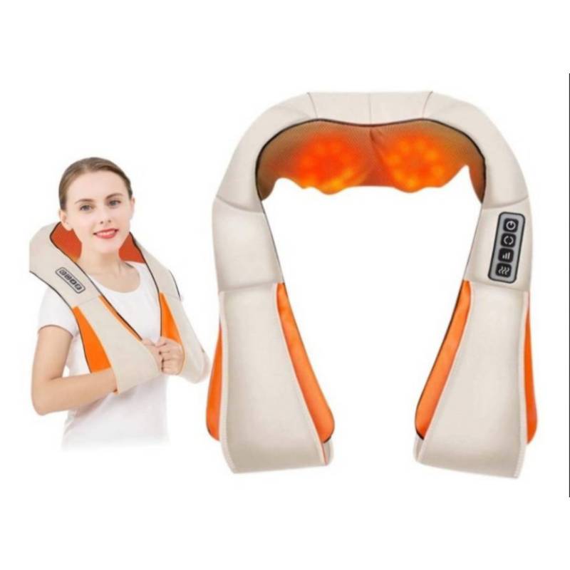 Masajeador electrico cervical para cuello y espalda con dos electrodos  ideal para relajacion fortalecer el cuello y aliviar dolores.