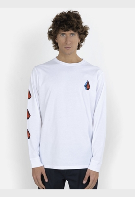 VOLCOM Polera ICONICSTONE LS TEE Hombre Blanco Volcom