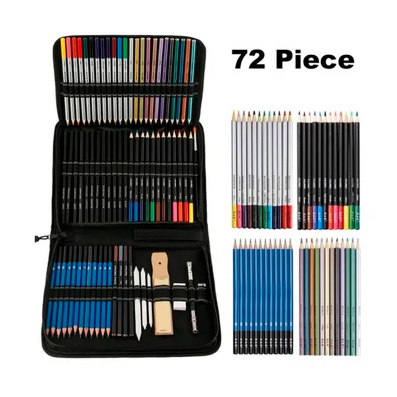  Set Lápices Colores con estuche, 7 pulgadas, 72